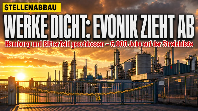 Evonik macht dicht: Zwei Werke weg – die Chemie flieht aus Deutschland