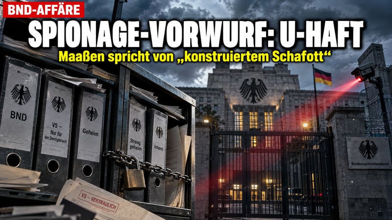 Ex-BND-Chef in U-Haft: Maaßen spricht von „konstruiertem Schafott“