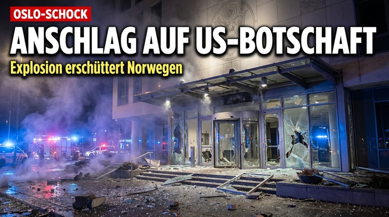 Explosion an US-Botschaft in Oslo: Angriff auf amerikanische Vertretung erschüttert Norwegens Hauptstadt