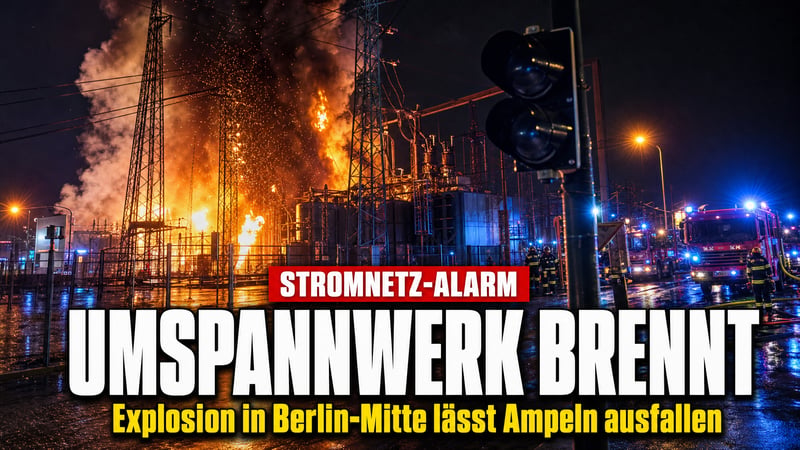 Explosion in Berlin-Mitte: Umspannwerk brennt, Ampeln fallen aus!