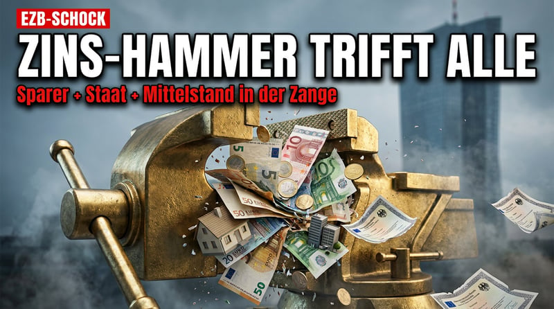 EZB dreht an der Zinsschraube: Wie Frankfurt Sparer, Staaten und den Mittelstand zugleich in die Zange nimmt