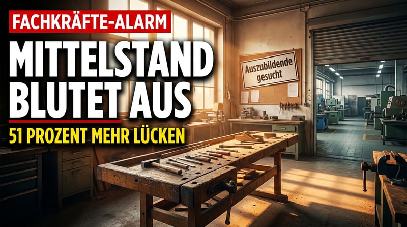 Fachkräftemangel frisst den Mittelstand: 51 Prozent mehr Lücken – und keine Wende in Sicht