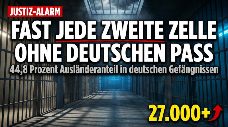 Fast jeder zweite HĂ€ftling ohne deutschen Pass: Die bittere Bilanz einer gescheiterten Migrationspolitik