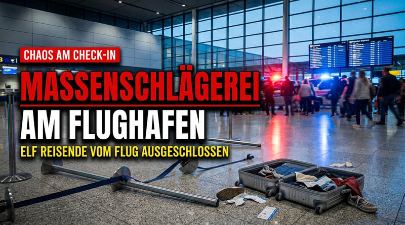 Faustrecht am Check-in: Massenschlägerei am Nürnberger Flughafen – elf Reisende dürfen zu Hause bleiben