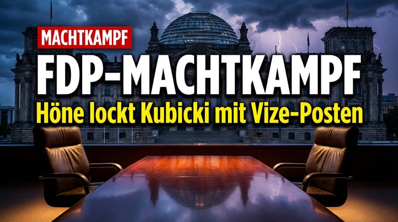 FDP-Machtkampf: Höne lockt Rivalen Kubicki mit Vize-Posten