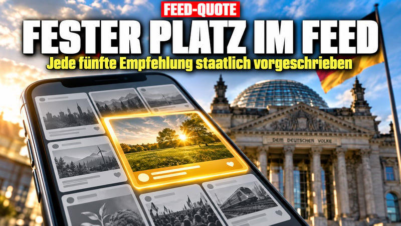 Feed-Quote für ARD & Co.: Jeder fünfte Post bald staatlich verordnet?