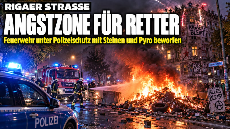 Feuer, Steine, Pyro: Rigaer Straße wird zur Angstzone für Retter!