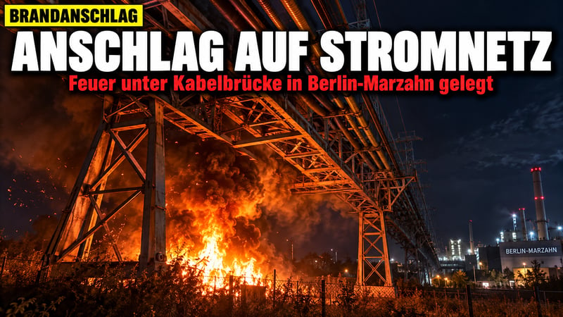 Feuer unter der Kabelbrücke: Berlins Stromnetz wieder angegriffen!