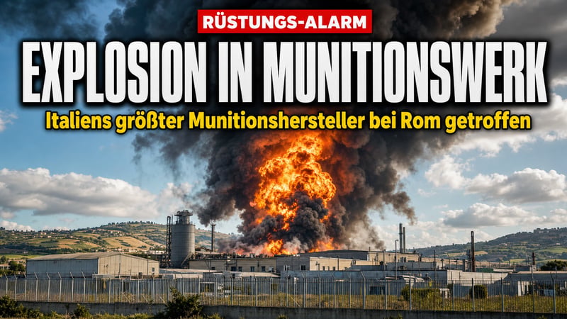 Feuerball bei Rom: Europas Munitions-Nachschub trifft es ins Mark