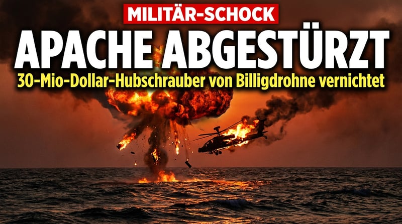 Feuerball über dem Golf: Wie ein 30-Millionen-Dollar-Apache durch eine Billigdrohne fiel – und die Welt am Abgrund taumelt