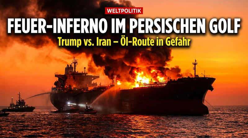 Feuerinferno in der Straße von Hormuz: Trump beschuldigt Iran – Südkorea zögert