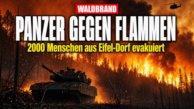 Feuerwalze in der Eifel: Panzer gegen Flammen, 2000 Menschen auf der Flucht