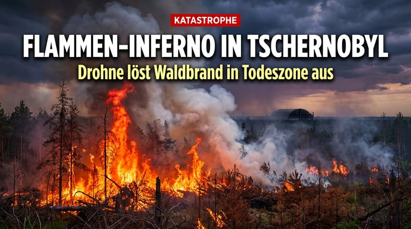 Flammen in der Todeszone: Drohnenabsturz entfacht Inferno bei Tschernobyl