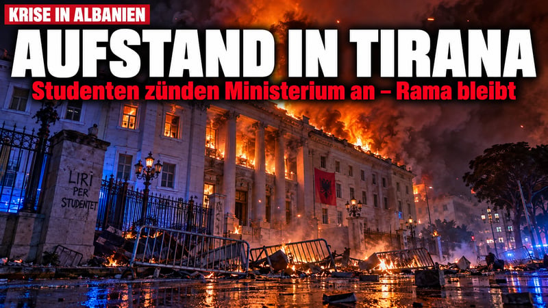 Flammen in Tirana: Albaniens Jugend probt den Aufstand gegen Rama!