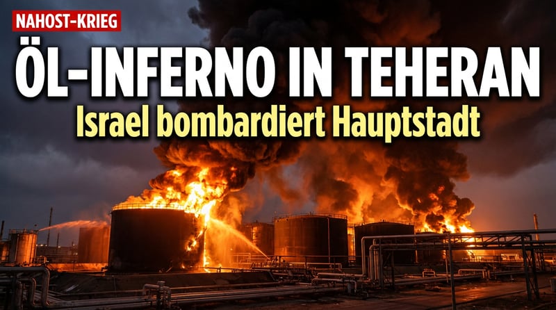 Flammeninferno über Teheran: Israel bombardiert erstmals iranische Ölanlagen in der Hauptstadt