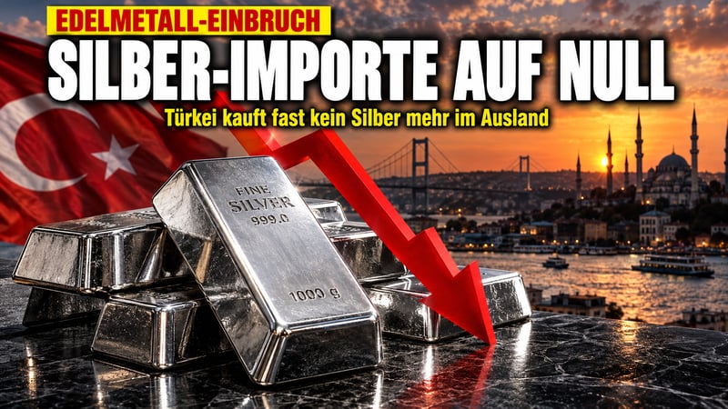 Flaute am Bosporus: TĂĽrkische Silberimporte fallen fast auf null!