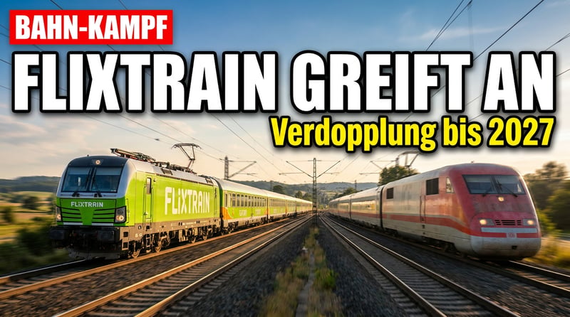 Flixtrain greift die Deutsche Bahn an: Verdopplung des Angebots bis 2027