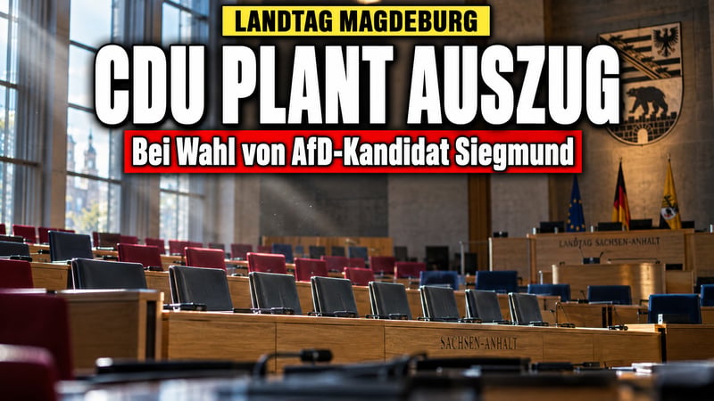 Flucht aus dem Plenarsaal: Wie die CDU der Siegmund-Wahl entkommen will