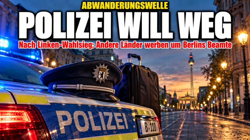 Flucht aus der Hauptstadt? Berlins Polizisten wollen nur noch weg!