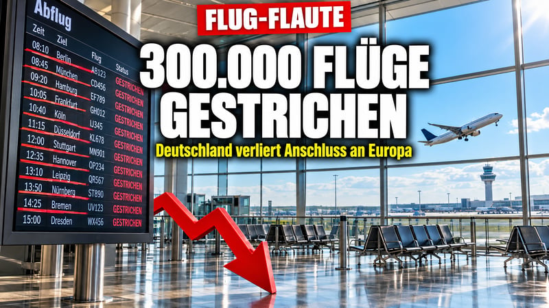 Flug-Flaute in Deutschland: 300.000 Flüge weg, Europa hebt ab!