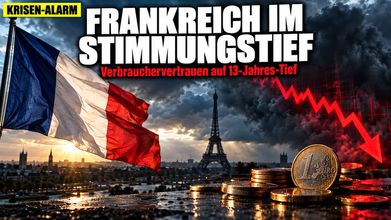 Frankreich im Stimmungs-Keller: Verbrauchervertrauen auf 13-Jahres-Tief!