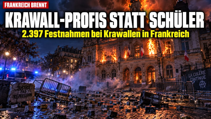 Frankreich in Flammen: Nicht Schüler, sondern Profi-Randalierer wüteten!