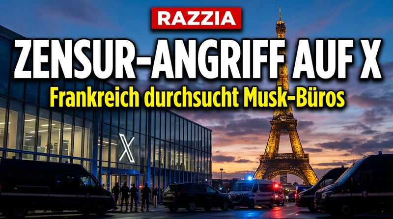 Frankreichs Feldzug gegen die Meinungsfreiheit: Staatsanwaltschaft durchsucht X-Büros in Paris