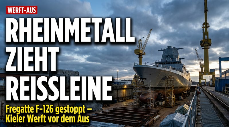 Fregatte F-126 vor dem Aus: Rheinmetall zieht bei der Kieler Werft womöglich die Reißleine