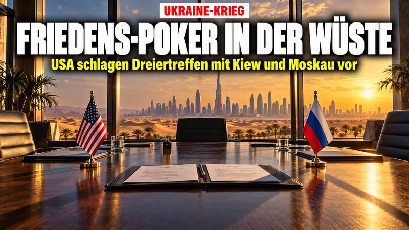 Friedens-Poker in der Wüste: Trump will Kiew und Moskau an einen Tisch!