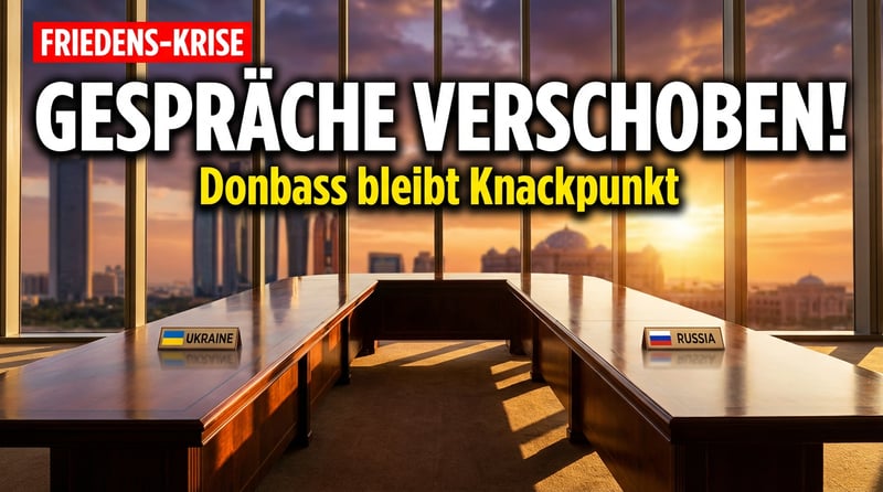 Friedensgespräche zur Ukraine erneut verschoben – Territorialfrage bleibt ungelöst