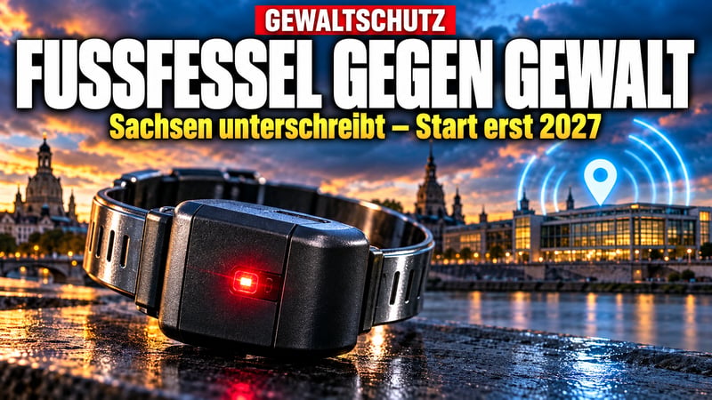 Fußfessel gegen Prügel-Partner: Sachsen unterschreibt – Start erst 2027!