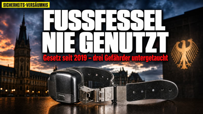 Fußfessel-Gesetz seit 2019 – in Hamburg kein einziges Mal genutzt