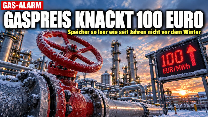 Gas-Alarm vor dem Winter: Europas Preis knackt die 100-Euro-Marke!