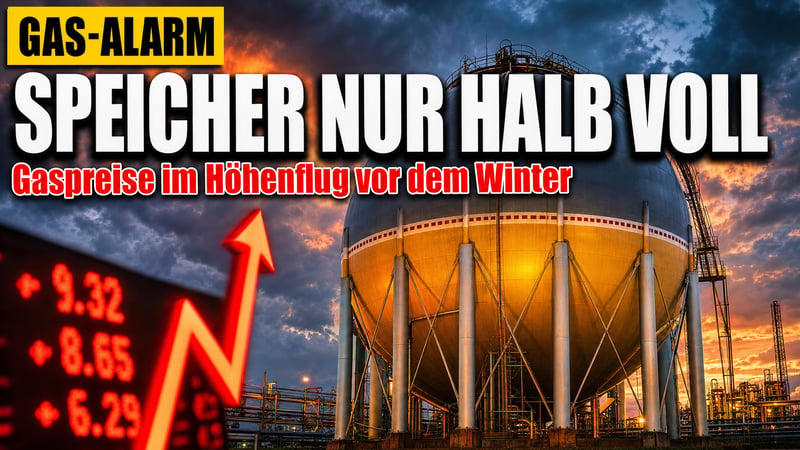 Gas-Alarm vor dem Winter: Speicher halb leer, Preise im Höhenflug