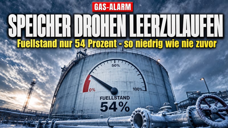 Gas-Alarm vor dem Winter: Speicher könnten im Februar leer sein!