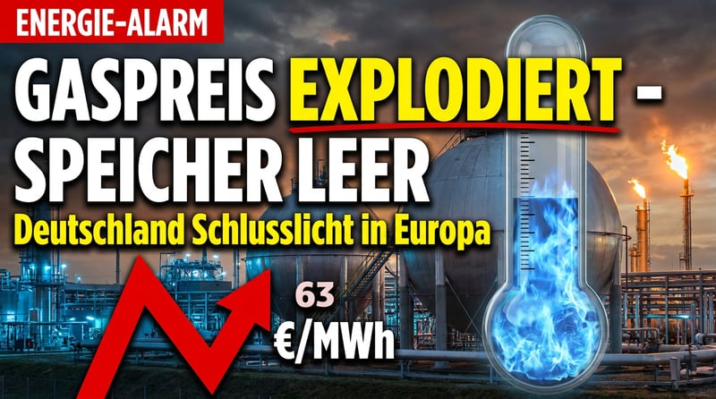 Gas bei 63 Euro, Speicher halb leer: Deutschland taumelt in den nächsten Energiewinter