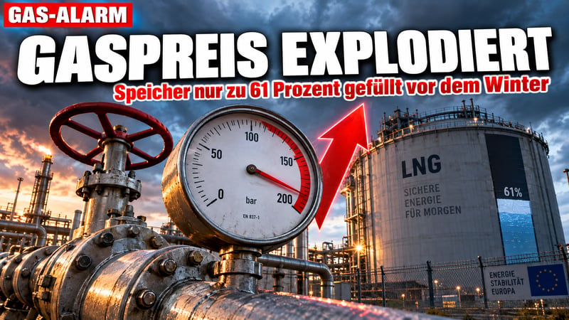 Gas-Schock vor dem Winter: Preis explodiert, Speicher halb leer!