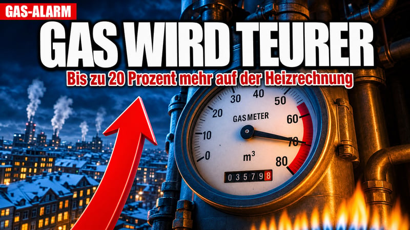 Gas-Schock zum Winter: Bis zu 20 Prozent mehr auf der Heizrechnung