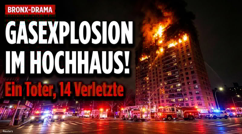 Gasexplosion erschüttert New Yorker Bronx: Ein Toter und dramatischer Großeinsatz in Hochhaus