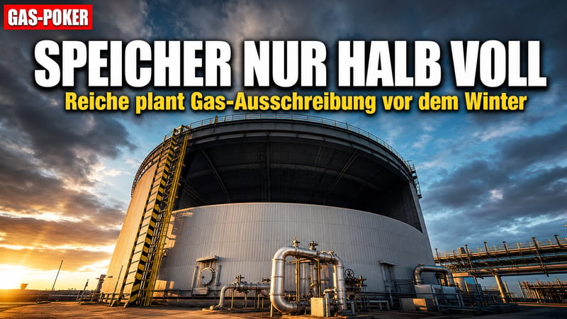 Gasspeicher halb leer: Reiches riskanter Poker vor dem Winter