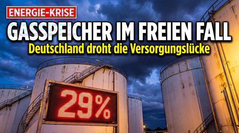 Gasspeicher im freien Fall: Deutschland steuert auf eine Energiekrise zu