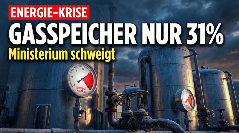 Gasspeicher im kritischen Bereich: Wirtschaftsministerium spielt Versorgungsrisiko herunter