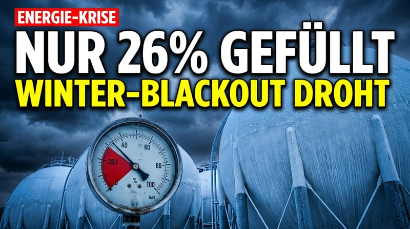 Gasspeicher nur zu 26 Prozent gefüllt: Deutschland steuert sehenden Auges in die nächste Energiekrise