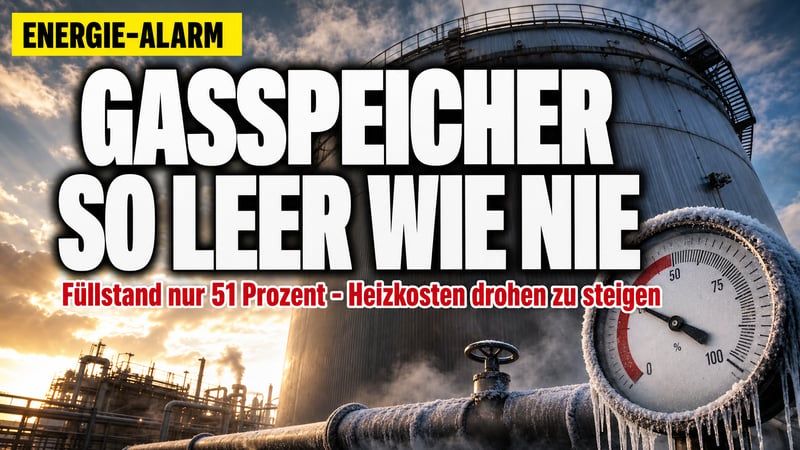 Gasspeicher so leer wie nie: Deutschland pokert um den Winter