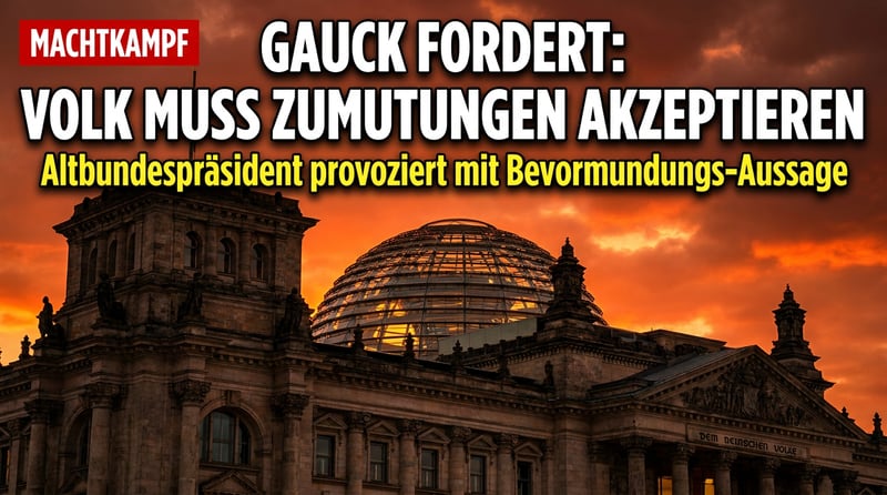 Gauck und das Wort von den „Zumutungen“: Wenn der Altbundespräsident das Volk zur Räson rufen will