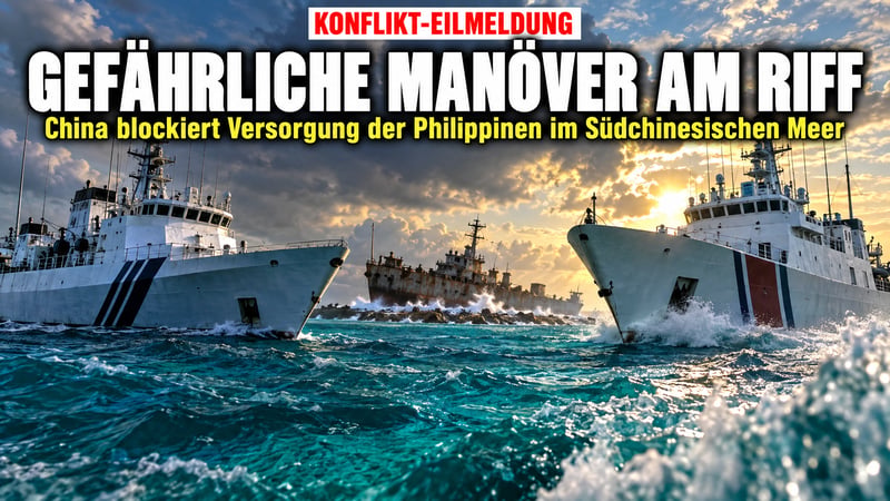 Gefährliche Manöver am Riff: China drängt die Philippinen ab!