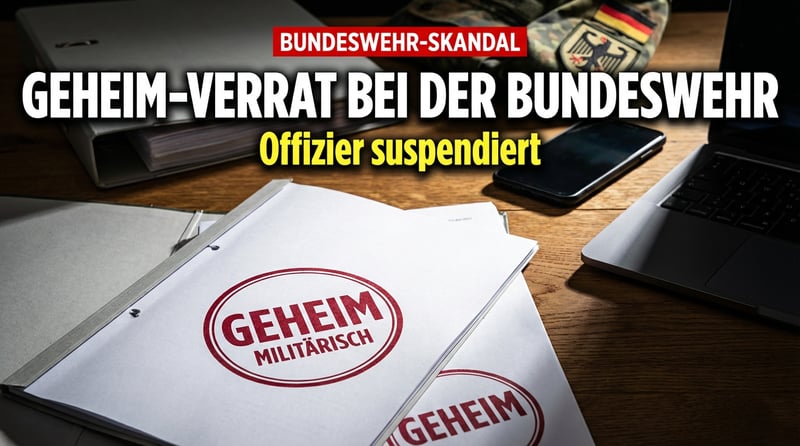 Geheimnisverrat bei der Bundeswehr: Offizier nach Weitergabe brisanter Rüstungsdaten suspendiert
