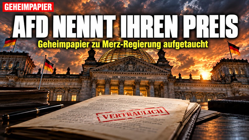 Geheimpapier der AfD: Preis für Merz' Rettung steht fest
