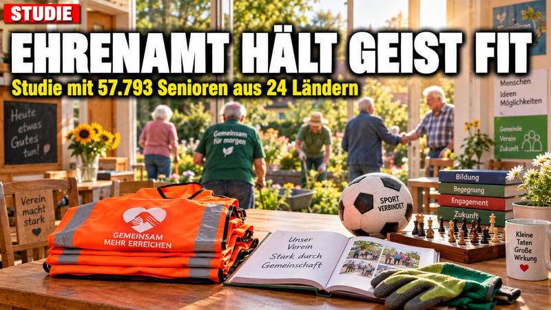 Gehirn-Booster Ehrenamt: Wer im Alter mit anpackt, bleibt geistig fit!