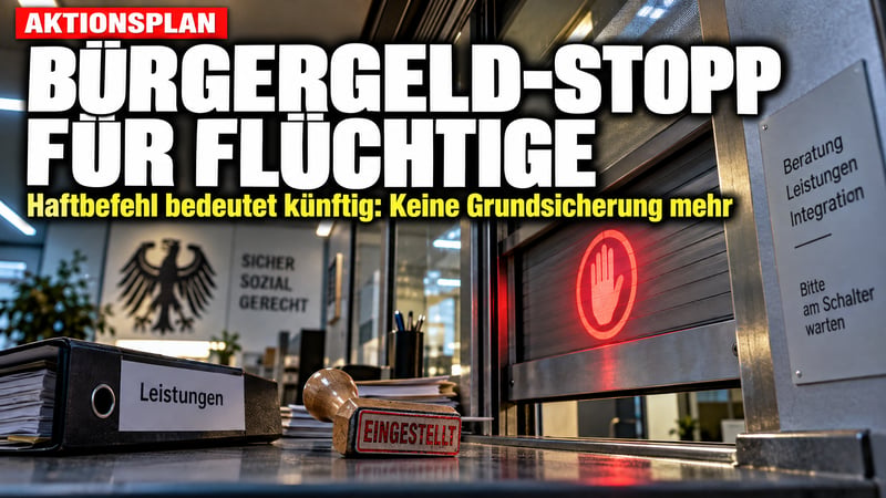 Geldhahn zu: Kein Bürgergeld mehr für per Haftbefehl Gesuchte